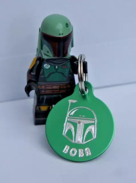 Star Wars Bounty Hunter Inspired Boba Dog Id Tag - Personalised On The Back