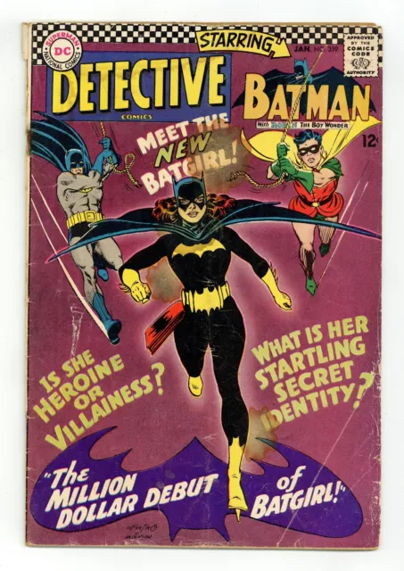 Détective Comics #359 Grade 2.0 1967 1st App. Neuf Batgirl Barbara Gordon