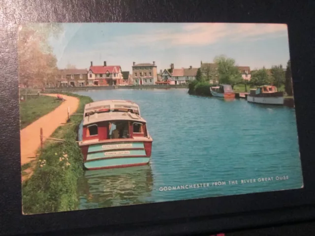 Postcard - Godmanchester from the River Great Ouse (1981 posted Salmon)