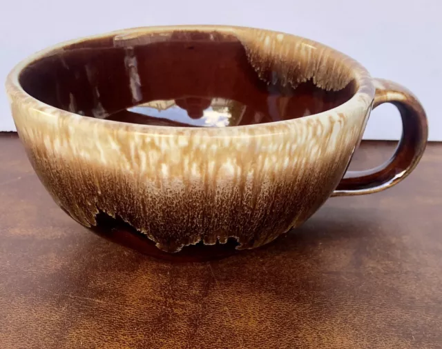 Vintage McCoy Pottery 137 Soup Bowl Coffee Mug Large With Handle Brown Drip Logo