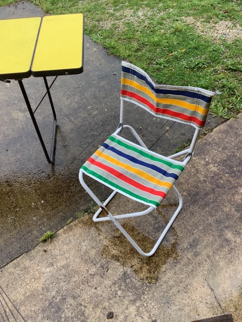 Chaise Pliante De Camping Vintage - Années 70/80 - Bon état