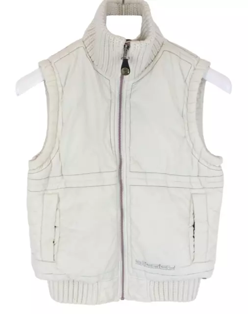 Diesel Gilet Donna Piccolo Maglia collo Alto Imbottito Foderato con Cerniera