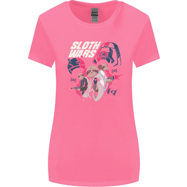 Maglietta da donna taglio più largo Sloth Wars divertente parodia TV e film 3