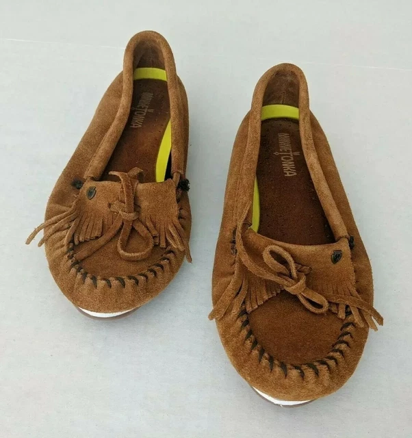 MINNETONKA Kilty Plus Moccasins Women's Size 10 Brown Cushioned Water Resistant