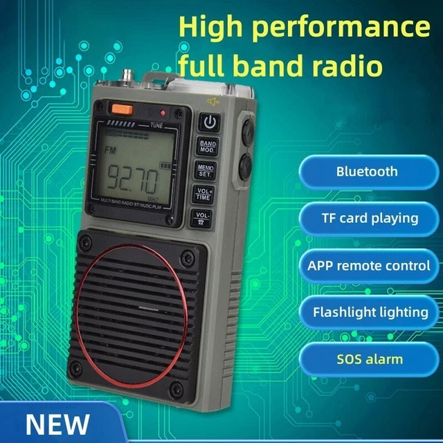 HRD-787 Portable Full Band Radio Support Bluetooth TF Card APP Remote Control