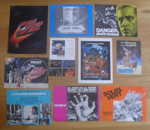SCI-FI lot de 10 synopsis cinema originale ann. 70/80