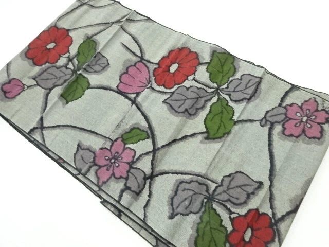 40588# Japanese Kimono / Bolt For Haori Coat /Woven Floral Plants