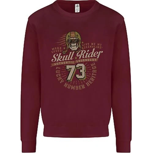 Felpa Maglione Skull Rider Motocicletta Biker Moto Uomo 6