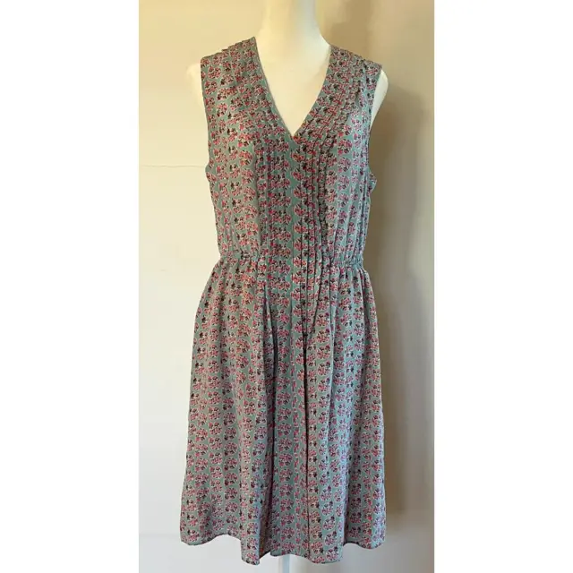 Rebecca Taylor 100% Silk Floral Sleeveless Dress Size 4 (spring wedding guest)