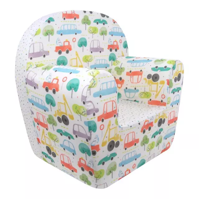 Baby Idea Poltroncina Bimbo Sfoderabile 100% Cotone 50x50x35 cm Multi 5685CARS