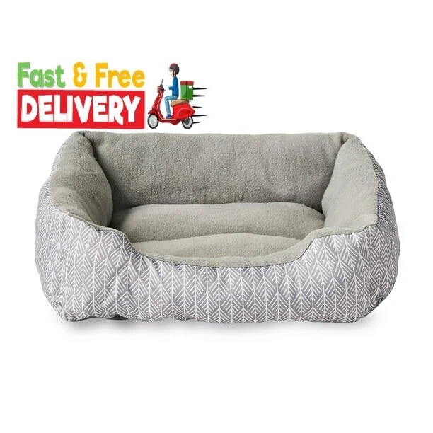 Small Cuddler Dog Cat Puppy Kitten Pet Bed, Gray, 19”x15”, Typically up to 25 Lb
