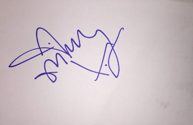 Nick Grimshaw Signed 6X4 White Card Radio Tv Autograph Dj & Tv Presenter In Blue