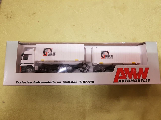 Camion Conrad 1:50 – Mercedes Actros + Remorque Télescopique Goldhoffer – Orange