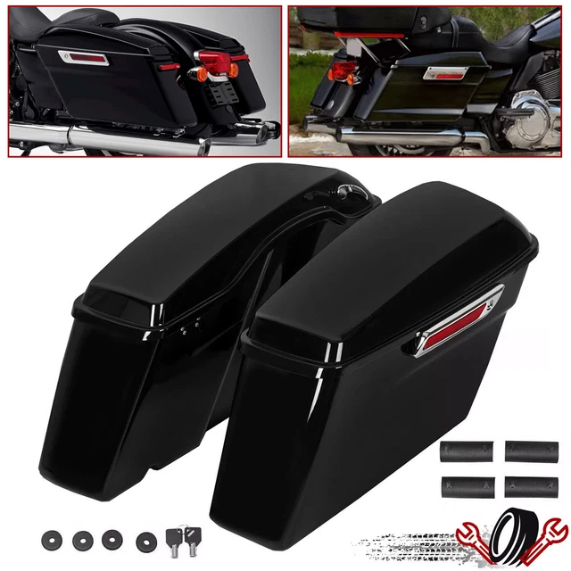TUINCYN Borsa per Parabrezza con 3 Tasche per Harley Touring Electra Street Tri Glide 1996-2013 Colore Nero