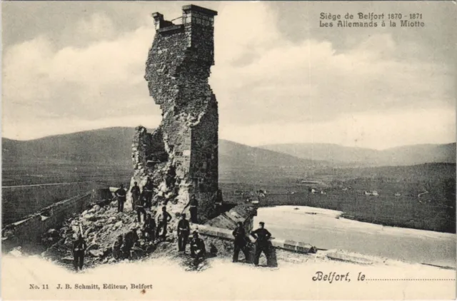 CPA Siege de BELFORT La Miotte Les Allemands GUERRE MILITAIRE 1870 (47313)