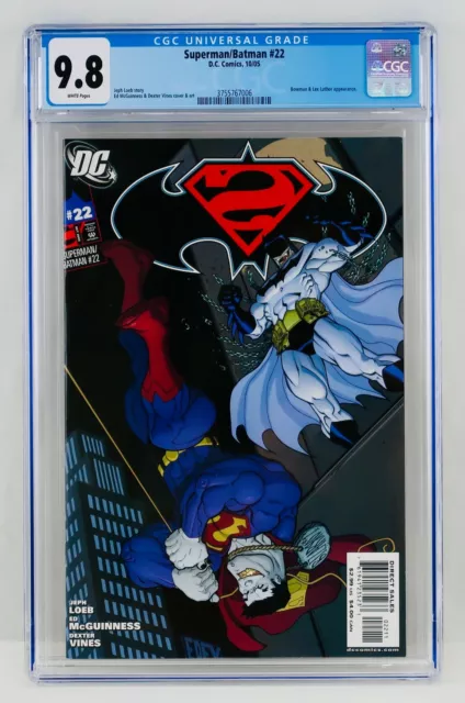 Superman/Batman #22 CGC 9.8 White Pages First Batman Beyond Appearance Cameo 1st