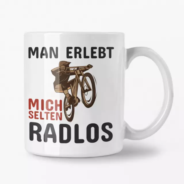 Selten Radlos | Spruchtasse Fahrrad | Männer Humor - Kaffeetasse / Geschenk