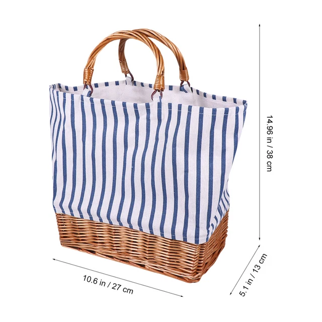 Canvas Tote Bags Rattan Canvas Tote Straw Purses Women Fashion 4