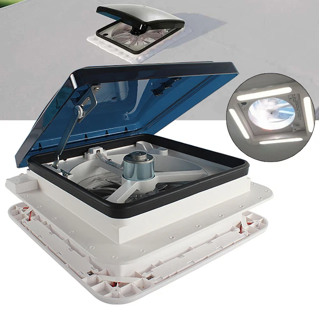 ROOF VENT FAN Camper Van Motorhome RV Caravan Skylight Vent with LED