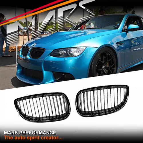 Gloss Black M3 Style Bumper Bar Grill Grille for BMW 3 Series E92 E93 06-09 & M3