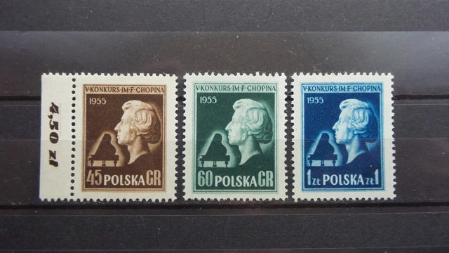 Polen 1954 / Kat. Fischer Nr. 737 - 739  Postfrisch / MNH (**)