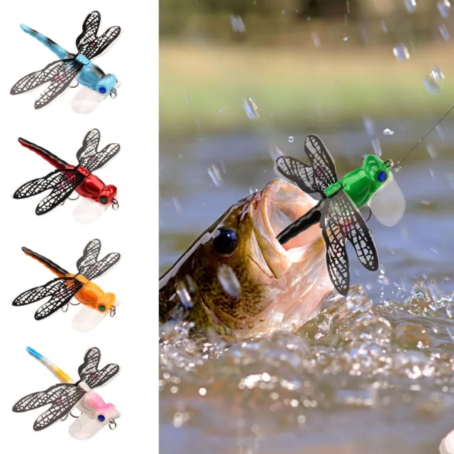 REALISTIC FISHING DRAGONFLY Lures Topwater Fly Simulation Fake