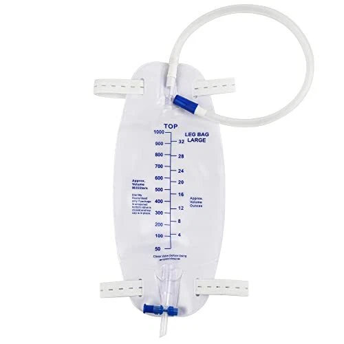 3 PACK EASYTAP Catheter Leg Bag Urinary Drainage Bag, 1000ml, Anti