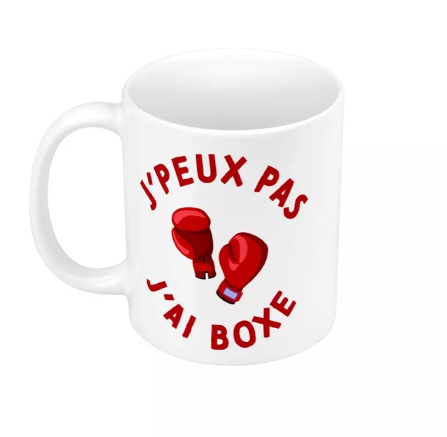 Tasse Céramique Mug Blague J'Peux Pas J'ai Boxe Boxeur Sport Combat