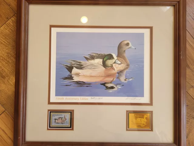 1984 Federal 50th Anniversary Duck Stamp Gold Medallion Signed 868/11500