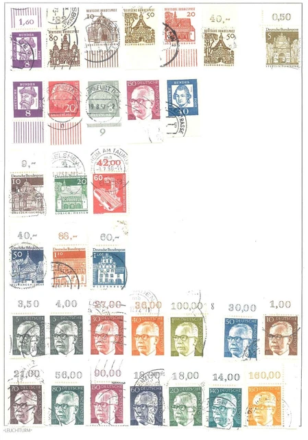 Lot  Posten BRD / Bund über 280 zentrisch - Vollstempel - Ortsstempel 60-90er