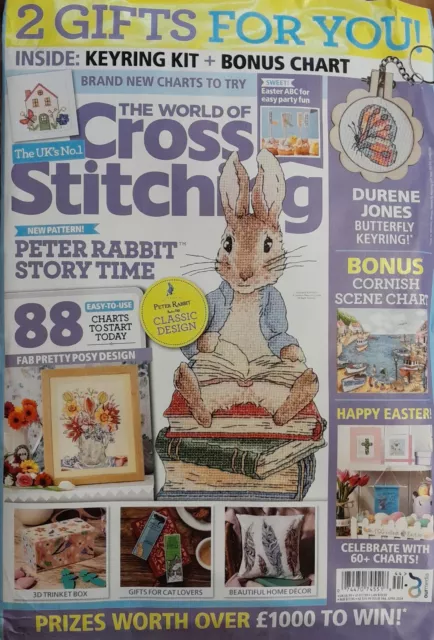Revista de costura de cruz número 44 de Peter Rabbit Story Time