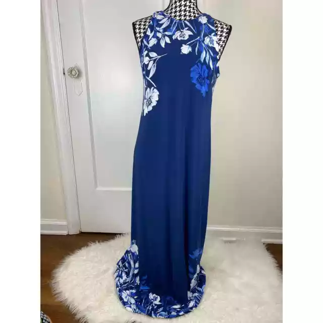 NWT Tommy Bahama CARMELA Women's Size XS Blue Floral Sleeveless Maxi Dress