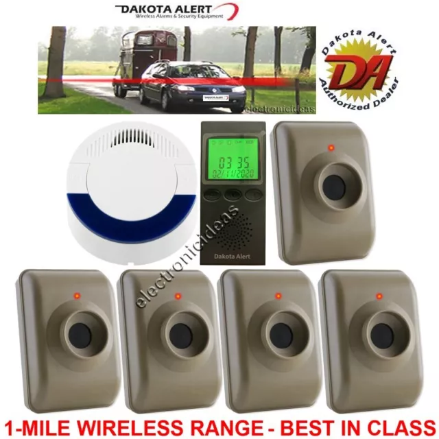 Dakota Alert Dcma-4000+Mtpr-4000 Wireless Alarm System-5 Sensors