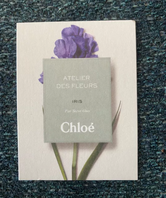 1 Très jolie carte parfumée Atelier Des Fleurs De Chloé. Iris