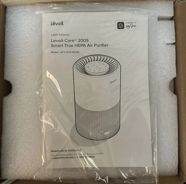 OPEN BOX - Levoit Core 200S Smart True HEPA Air Purifier Gray