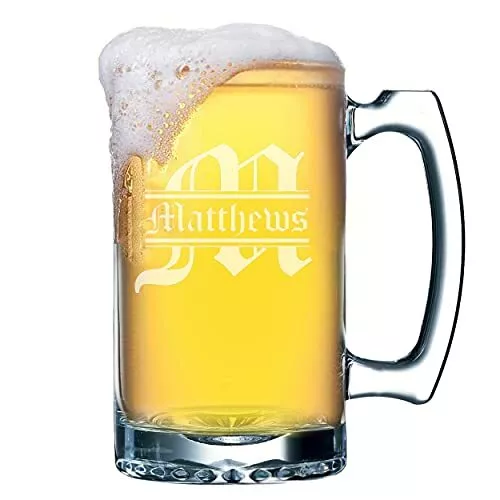 Personalized 16 oz Beer Mug