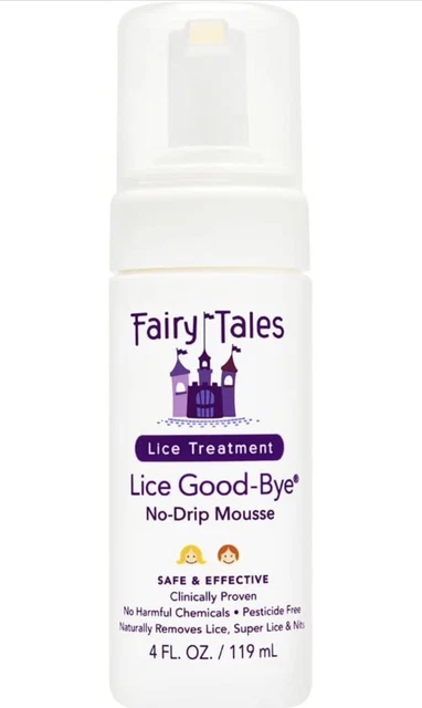Lice Goodbye Nit Removal Kit with Comb by Fairy Tales for Kids - 4 oz Mousse New
