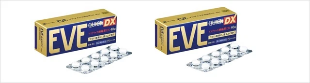 2 cajas EVE QUICK DX 40 tabletas para alivio del dolor de cabeza Japón