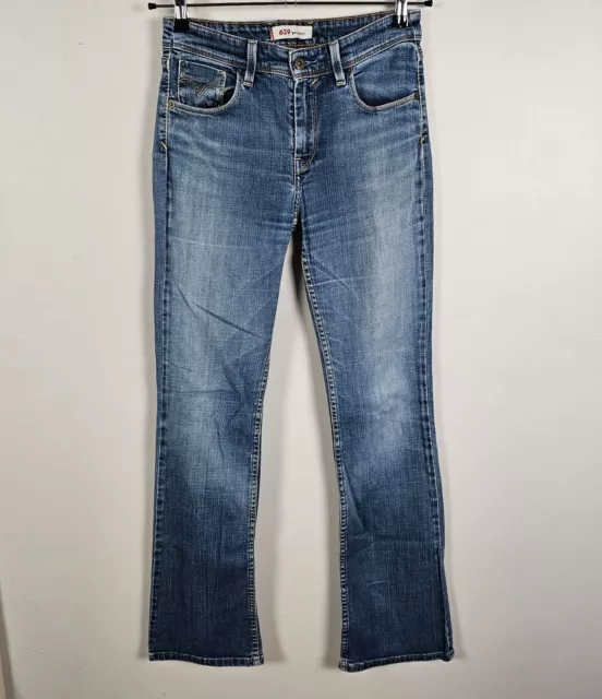 LEVI S 629 JEANS W28xL34 Blue Denim Bootcut Trousers Flare Stretch
