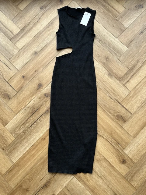 ZARA BLACK CUT Out Detail Maxi Dress Size M £16.15
