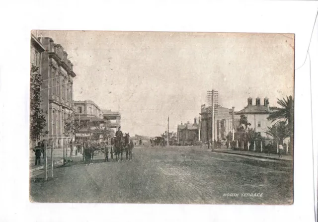 A0076 Australia-SA North Tce Adelaide pu1907 vintage postcard