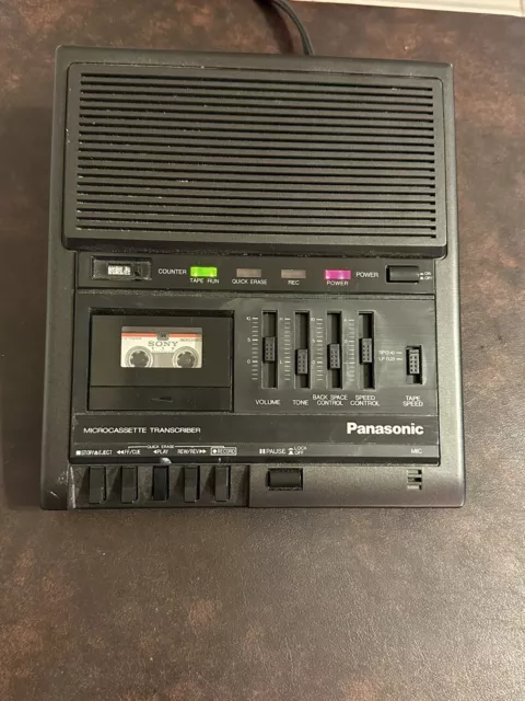 Panasonic Microcassette Transcriber Recorder Model RR-930 Black TESTED