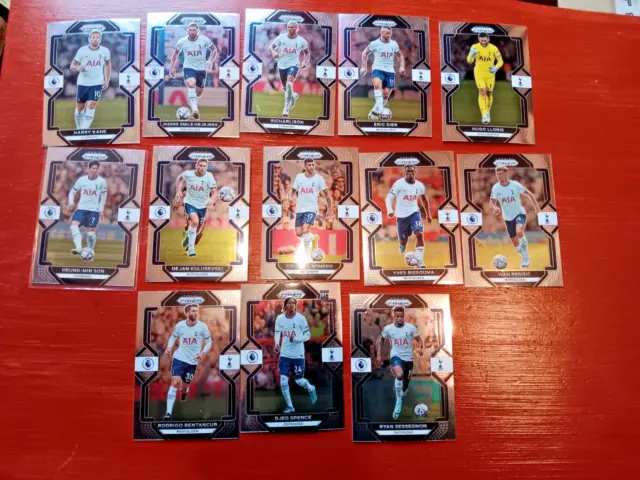 panini prizm 2022/23 Tottenham Hotspur Full complete base set bundle x14 cards