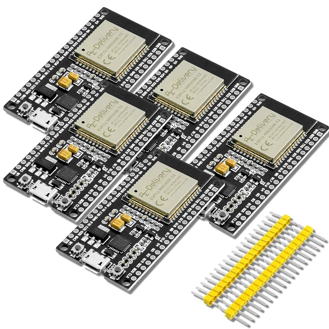 AZDelivery 5 x Scheda di Sviluppo ESP32 NodeMCU WiFi con CP2102 (modello...
