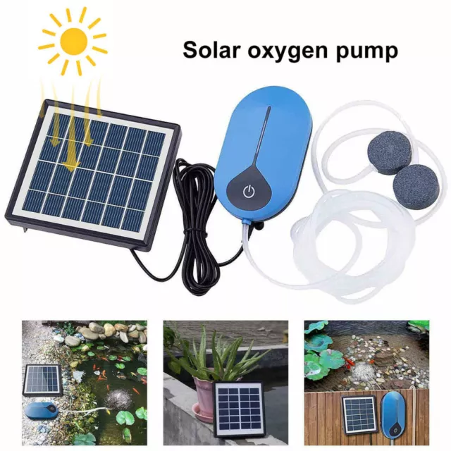 Solar Power Oxygenator Pond Water Oxygen Pump Air Pump Aerator Pond Fish Tank