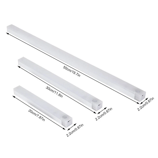 STRIP LIGHT LED PIR Motion Sensor Wireless USB Rechargeable Cabinet ...