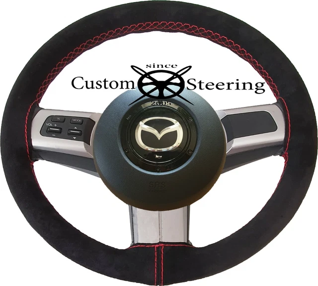 RED STITCH FOR Mazda Mx5 Mk3 Miata 20052014 Black Suede Steering Wheel