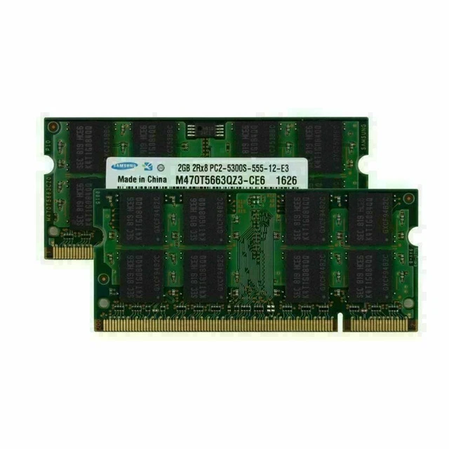 2GB FOR SAMSUNG DDR2 PC2-5300 667MHZ 200pin Laptop Memory So-dimm Ram ...