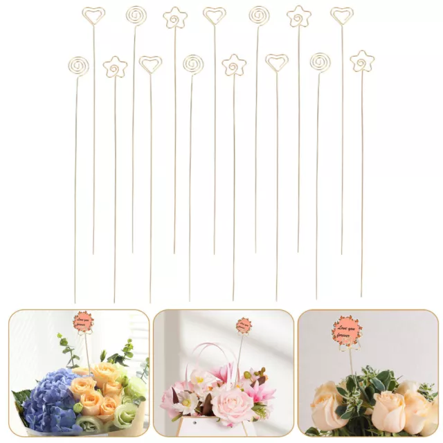30 Floral Pick Photo Clip Table Decor for Wedding & Party Favors