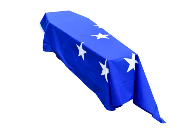 Cortina ataúd con bandera azul arado estrellado de Irlanda - envío rápido